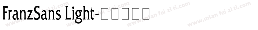 FranzSans Light字体转换